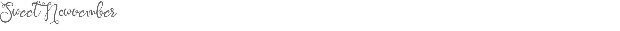 Sample characters Sweet Nowvember Font